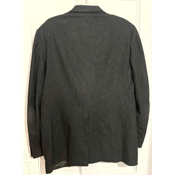 Mongolian Camel Hair Blazer Charcoal Gray 2 Button Sport Coat 46 Regular XL Prep - Picture 6 of 8